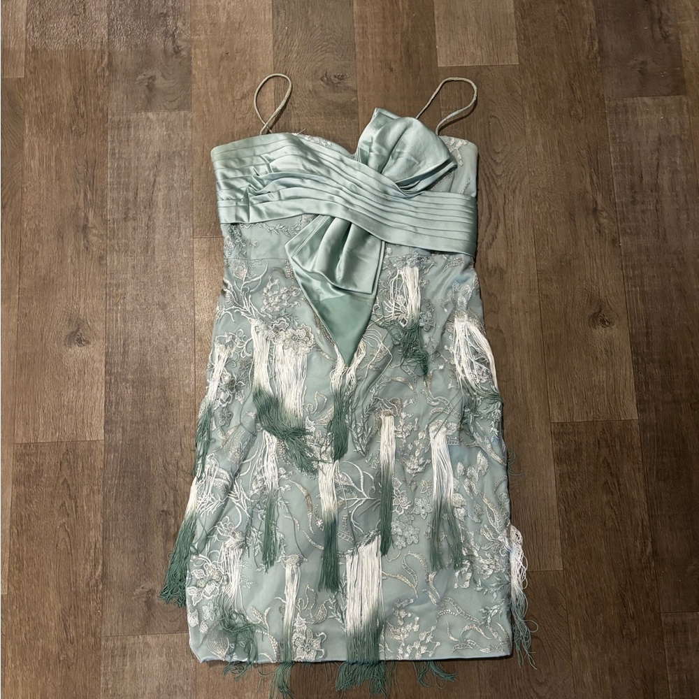 Elegant Green Strapless Dress by Mac Duggal